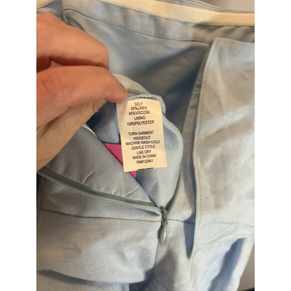 Amanda Uprichard Matea  Skort Romper POWDER BLUE Sz S /100% AUTHENTIC- NWT - Picture 12 of 16